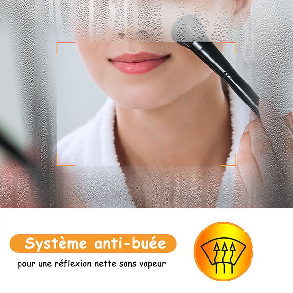 AICA SANITAIRE - Ensemble de meuble de salle de bain blanc clair 59cm+Vasque+Miroir+Colonne meuble salle de bain-Armoire de rangement-Meubles-lavabos - large