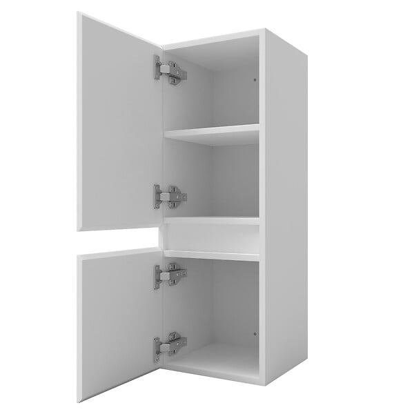 AICA SANITAIRE - Ensemble de meuble de salle de bain blanc clair 79.5cm+Vasque+Miroir+Colonne meuble salle de bain-Armoire de rangement-Meubles-lavabos - large