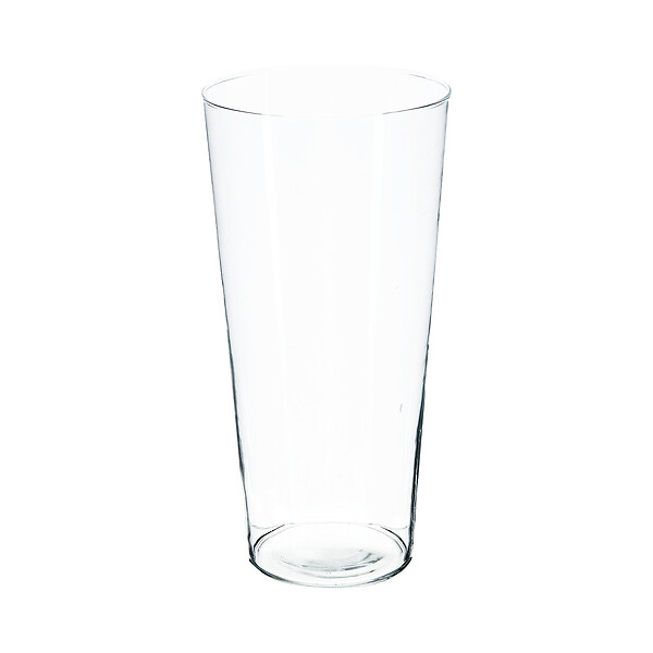 ATMOSPHERA - Vase conique en verre - Transparent - H50cm - large
