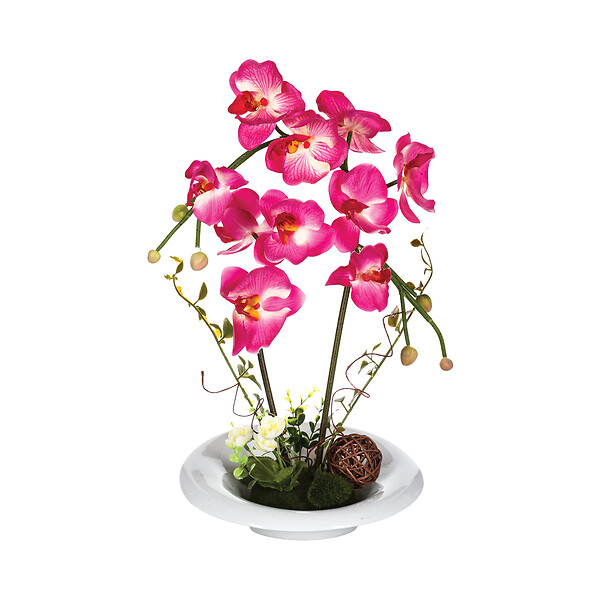 ATMOSPHERA - Vase en céramique ATMOSPHERA composition orchidée h.46cm - large