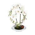 ATMOSPHERA - Vase en céramique ATMOSPHERA composition orchidée h.46cm - vignette