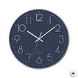 ATMOSPHERA - Horloge murale ronde plastique - effet 3D argenté - Diam.30cm - vignette