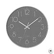 ATMOSPHERA - Horloge murale ronde plastique - effet 3D argenté - Diam.30cm - vignette