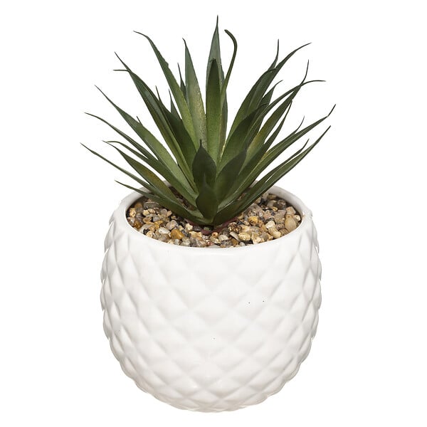 ATMOSPHERA - Plante artificielle en pot - ananas nain - H21cm - large