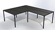 HABRITA - Pergola bioclimatique XXL, 32,63 m2, ALUMINIUM, en "L" - vignette