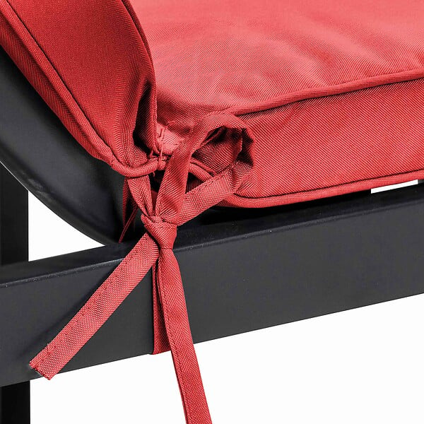 OVIALA - Coussin pour bain de soleil rouge 186 x 53 x 5 cm - Picchu - large