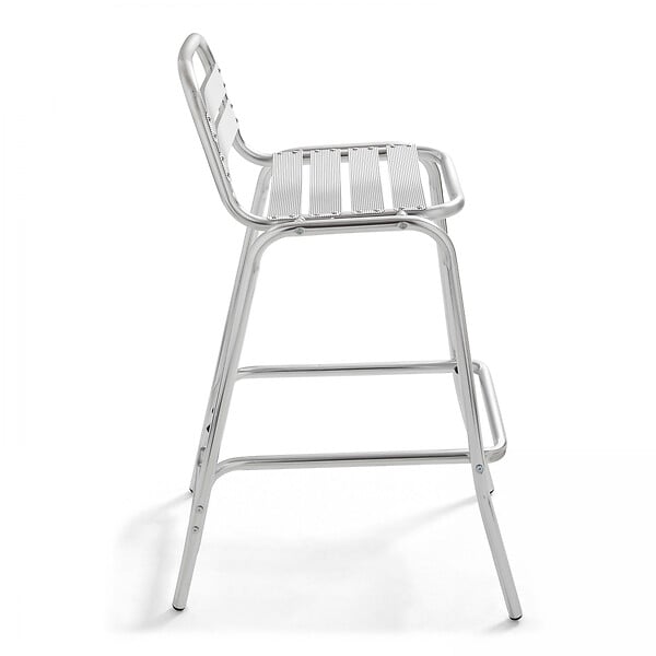 OVIALA - Chaise haute en aluminium gris - Soho - large