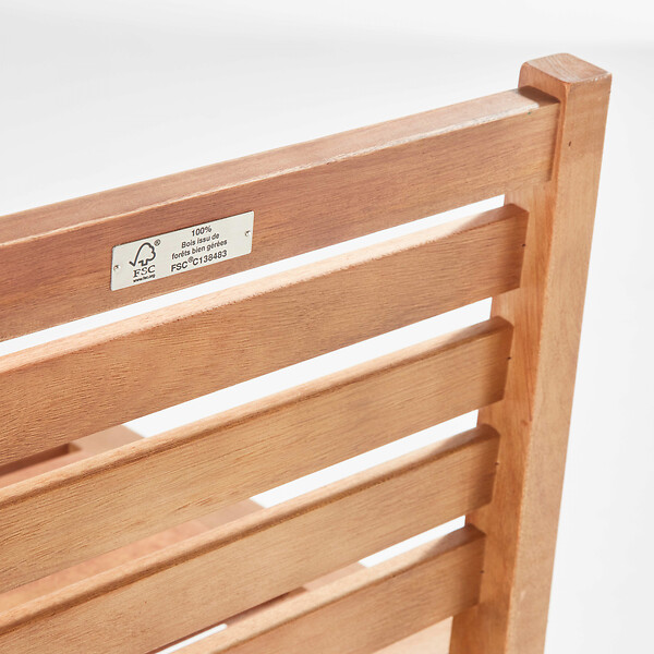 OVIALA - Chaise haute en bois d'eucalyptus  - Anglet - large