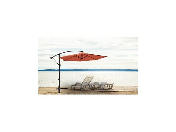 CHALET & JARDIN - Parasol Déporté Rond Collioure  - Terre Cuite - large