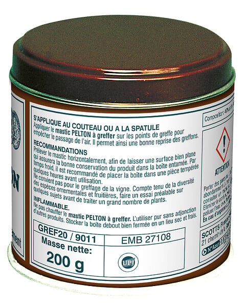 PELTON - Mastic à greffer 200g - Pâte cicatrisante - Cire d'abeille - large