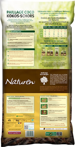 NATUREN - Paillage coco - Fibre de coco - 40L - Marron - large