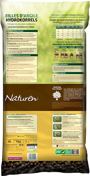 NATUREN - Paillage billes d'argile - 40L - large