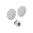 LINEA - Kit poignees cuvette ronde a encastrer bdc zamak blanc - vignette