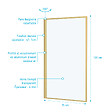 AURLANE - Pare baignoire rabattable 75x130cm - Finition Or Doré Brossé - GOLDY CONTOURING SCREEN - vignette