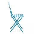 OVIALA - Lot de 2 chaises pliantes en acier bleues - Rome - vignette