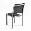 OVIALA - Lot de 2 chaises de jardin en aluminium et textilène gris - Ajaccio - vignette