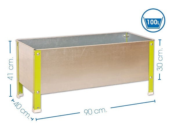 SIMON RACK - Potager galva/vert 100L UrbanGarden 410x900x400 Galva Simon Rack - large