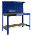 SIMON RACK - Simon Rack - Kit Etabli 1440x1500x600mm Charge 600Kg - SIMONWORK BT3 1500 BLEU/BOIS SIMONRACK - vignette