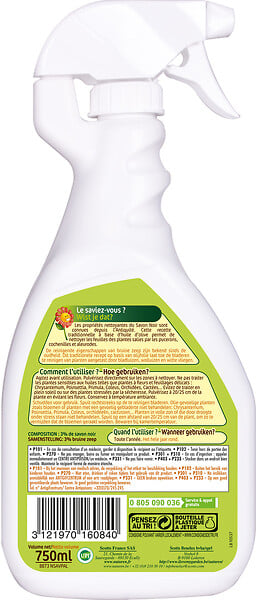 NATUREN - Pulvérisateur savon noir olive - 750ml - prêt à l'emploi - large