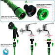 VOUNOT - Tuyau d’Arrosage Extensible 15m avec Accessoires vert - vignette