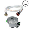 KEMPER - Pack Tuyau gaz souple 1.50 m + Détendeur Propane à clipser Quick-On Valve 20mm ANTARGAZ PRIMAGAZ TOTALGAZ FINAGAZ - vignette