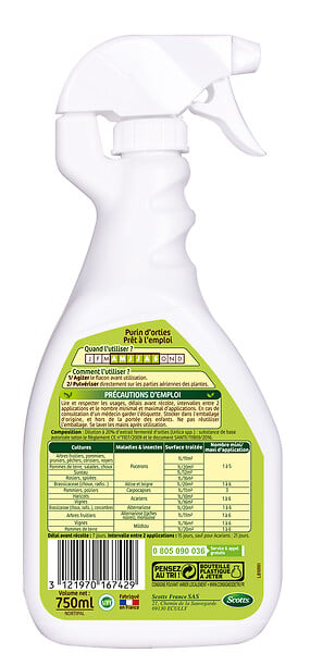 NATUREN - Purin d'orties pour pucerons, acariens, mildiou - 750ml - large