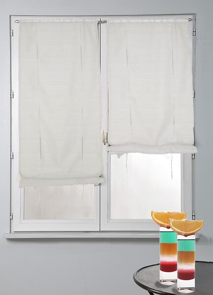 ROCLE - Paire de vitrages Lola L.45 x l.160cm - Ecru - large