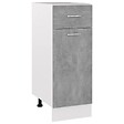 VIDAXL - vidaXL Armoire de plancher à tiroir "Lyon" Gris béton 30x46x81,5 cm - vignette