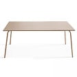 OVIALA - Table de jardin rectangulaire en acier 8 places 180 cm taupe - Palavas - vignette