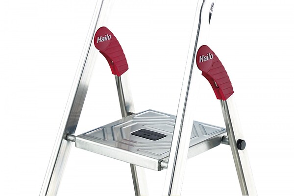 HAILO - Escabeau Hailo L60 sécurisé pliable - 6 marches - 3.03m - en alu ultra léger - large