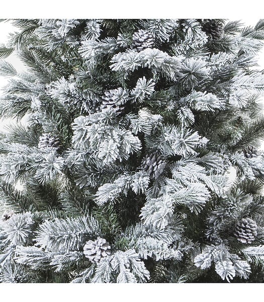 FEERIC LIGHTS & CHRISTMAS - Sapin de Noël artificiel  vert floqué enneigé qualité premium H 150 cm - large