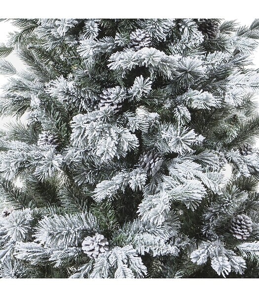 FEERIC LIGHTS & CHRISTMAS - Sapin de Noël artificiel  Vert floqué enneigé qualité premium  H 210 cm - large