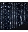 FEERIC LIGHTS & CHRISTMAS - Rideau lumineux L 1.5 m 300 LED Blanc froid 15  Tombées 8 jeux de lumière - vignette