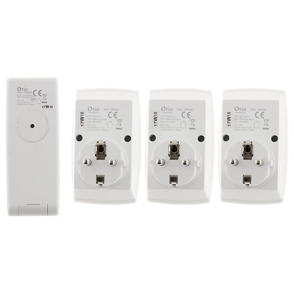 OTIO - Lot de 3 prises sans fil + télécommande 16 canaux - Otio - large