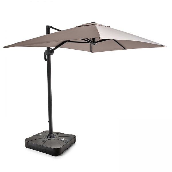 OVIALA - Dalle de parasol à lester sur roues 100l - Solys - large