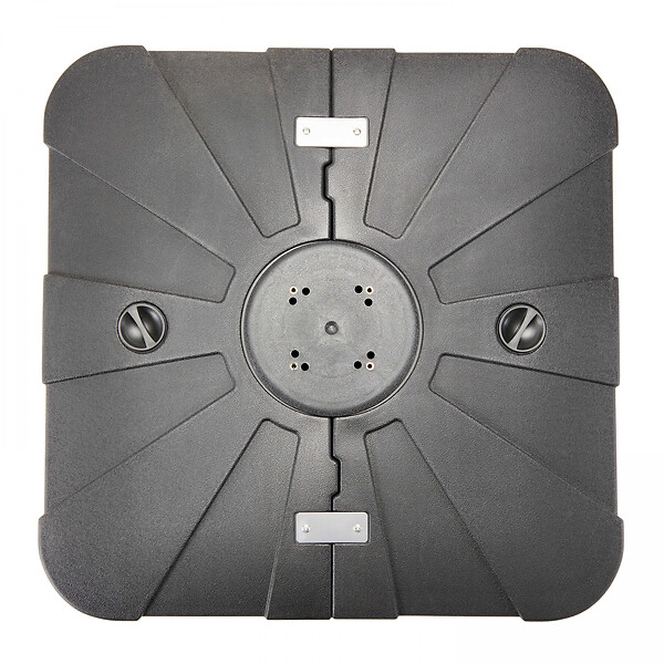 OVIALA - Dalle de parasol à lester sur roues 100l - Solys - large
