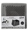 5 FIVE SIMPLY SMART - 2 en 1 Pouf et Coffre de rangement en velours Gris 31 x 31 cm - vignette
