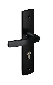 BRICARD - Poignées de porte blindées Diva - Béquille-Béquille - Noir - 242x52mm - large