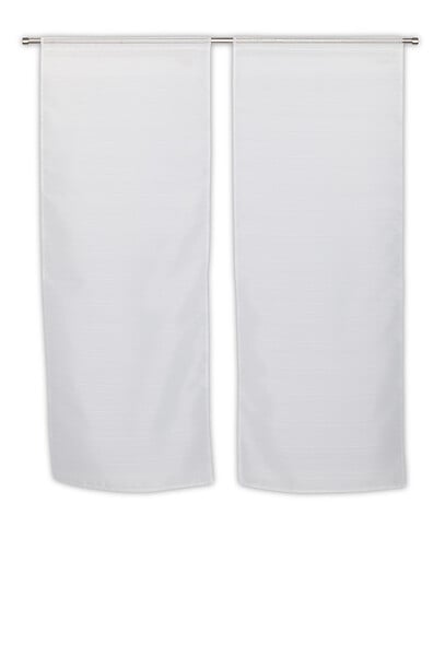 JBY - Paire de vitrages Alatus - Blanc - 2x60x160cm - large