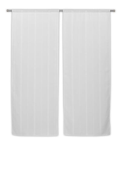 JBY - Paire vitrages 2x60x160cm natchik mdd blanc - large