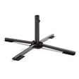 OVIALA - Pied de parasol pliant acier noir 84 x 84 cm - Solys - vignette