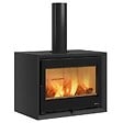 NORDICA - Poêle à bois Dante - 8,8 kW - Rdt: 85,5% - B. 30 cm - Acier noir - vignette