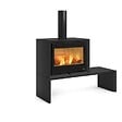 NORDICA - Poêle à bois Dante - 8,8 kW - Rdt: 85,5% - B. 30 cm - Acier noir - vignette