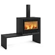 NORDICA - Poêle à bois Dante - 8,8 kW - Rdt: 85,5% - B. 30 cm - Acier noir - vignette