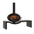 INVICTA - Poêle à bois BRIO SUR BANC - 7 kW - Rdt: 76% - B. 50 cm - 100% fonte - Anthracite - vignette