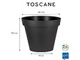 EDA - Lot de 2 Pots de fleur rond Toscane Ø 100 x H.79 cm Anthracite - Eda - vignette