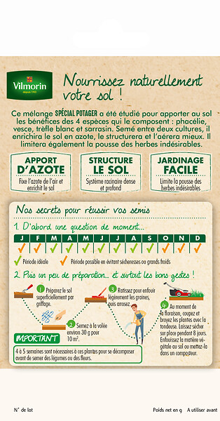 VILMORIN - Les plantes utiles Mélange Potager Bio PM Vilmorin - large