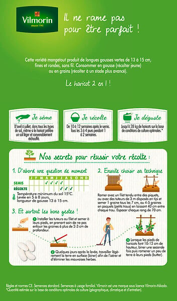 VILMORIN - Haricot Blanc de Juillet Vilmorin - large