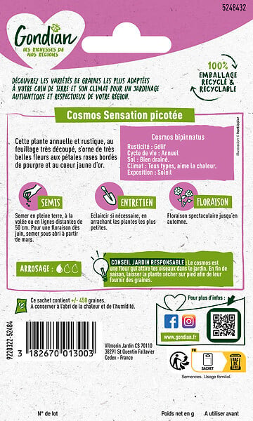 GONDIAN - Cosmos Picotée Gondian - large