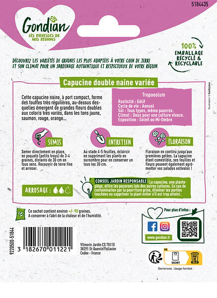 GONDIAN - Capucine Naine Double Variée Gondian - large